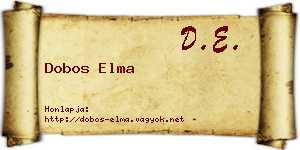 Dobos Elma névjegykártya